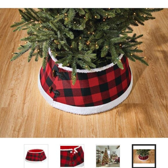 Tree Band Christmas Tree Plaid Skirt Cover - Picture 1 of 7